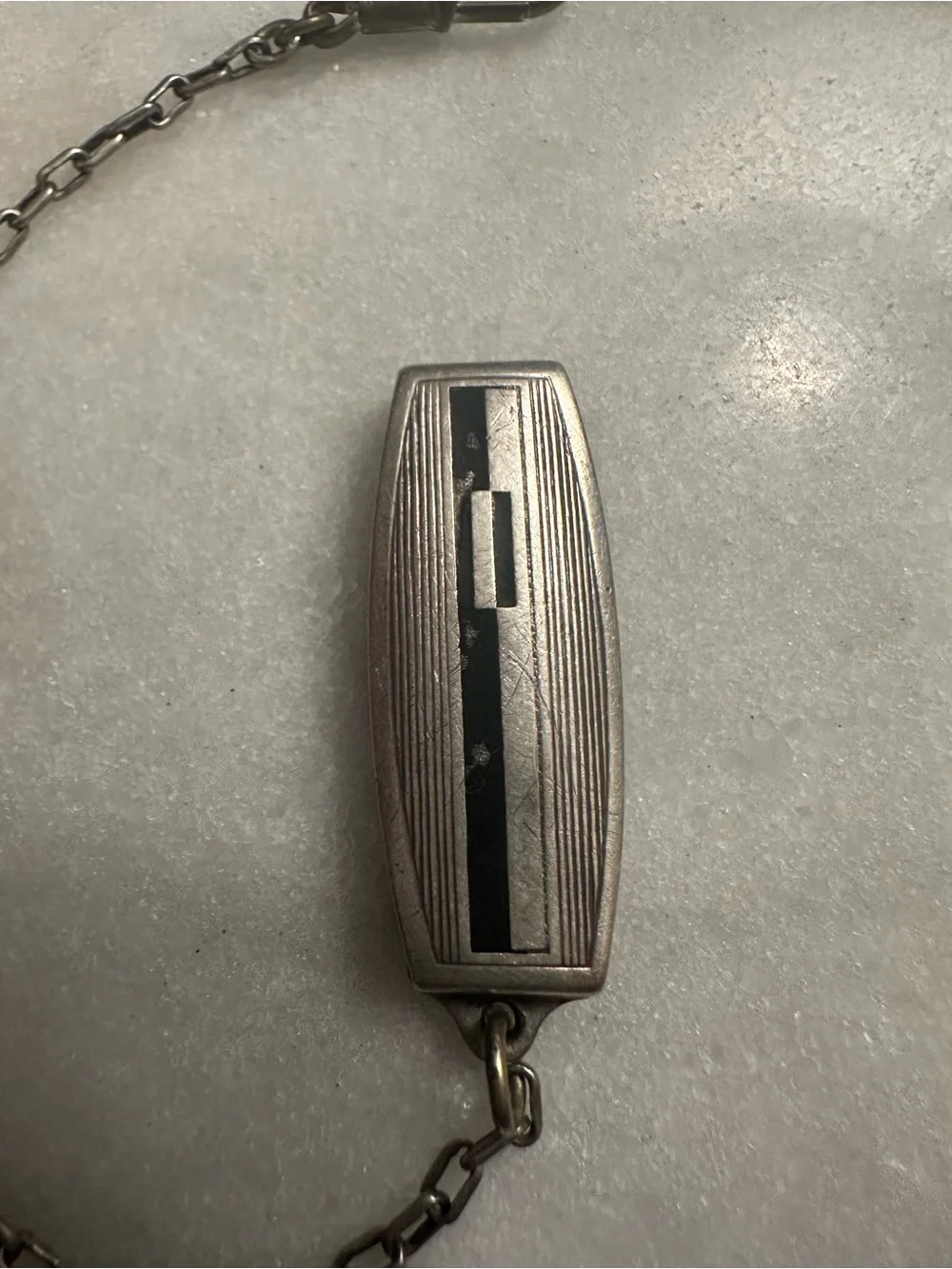 VTG Hickok Beltogram sterling silver 925 art deco watch chain